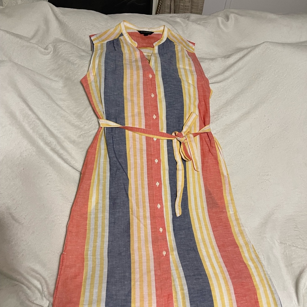 Banana Republic Multicolor Striped Midi Dress